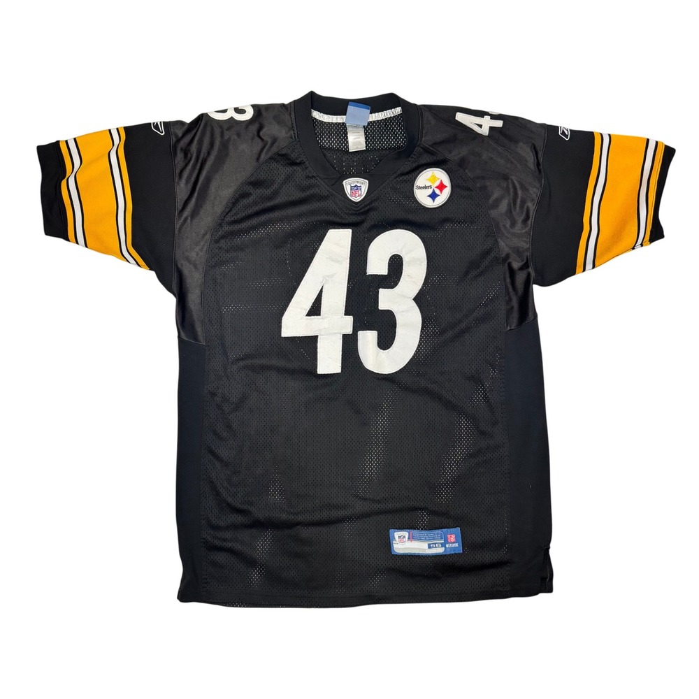 Reebok NFL Pittsburgh Steelers Troy Polamalu 43 Jersey Stitched Size 56 Black